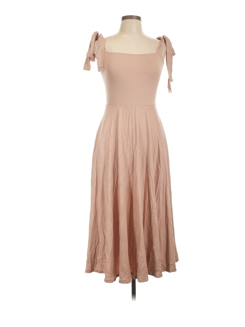 Reformation Blush Tie-Strap Midi Dress Size L